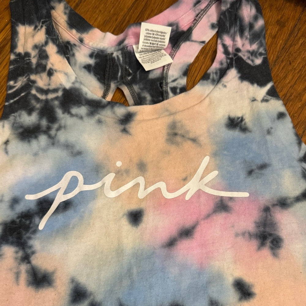 PINK Tie-Dyed Tank ~ Size M ~ - Picture 2 of 5
